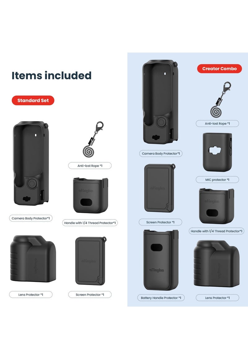 SYOSI for DJI Osmo Pocket 3 Soft Silicone Case, Silicone Protective Case Cover for DJI Pocket 3 Camera, Scratch - Resistant Protective Sleeve for DJI Pocket 3 Accessories (Black)  - Image 2