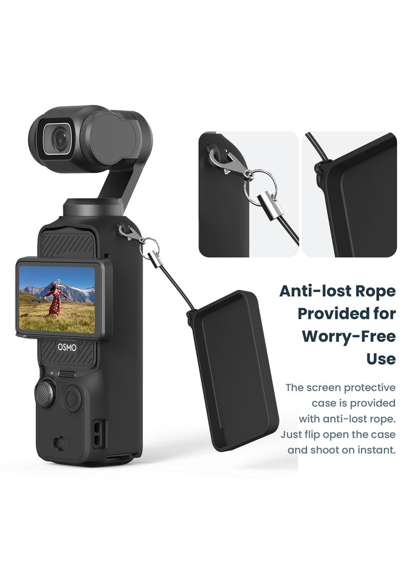 SYOSI for DJI Osmo Pocket 3 Soft Silicone Case, Silicone Protective Case Cover for DJI Pocket 3 Camera, Scratch - Resistant Protective Sleeve for DJI Pocket 3 Accessories (Black)  - Image 4