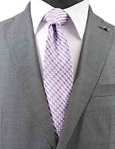 ZENXUS Extra Long Ties for Big and Tall Men, 63 inch XL Long Neckties, Blue, Grey, Purple, 4-Pack - Image 5