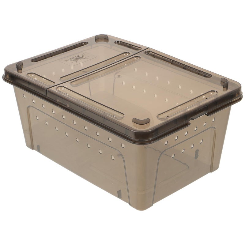 Black Plastic Turtle Breeding Tank With Basking Platform For Reptile Habitat - Image 2