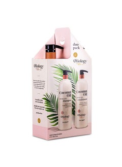 Oliology Nutrient Rich Coconut Oil Shampoo & Conditioner Combo Pack Helps Restore Damaged Hair Provides Intense Shine Moisturizing Made In Usa Cruelty Free & Paraben Free (32Oz)  - Image 2
