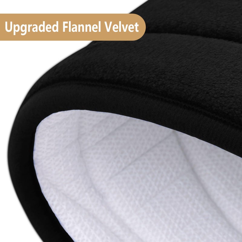 بجند بوجاندا Memory Foam Protch Brugات حصيرة 70x24 إضافية ناعمة وامتصاص الحصير حمامات غير قابلة للانزلاق والآلة سجاد حمام قابلة للغسل لحوض الحمام الأرضية ودش أسود - Image 1