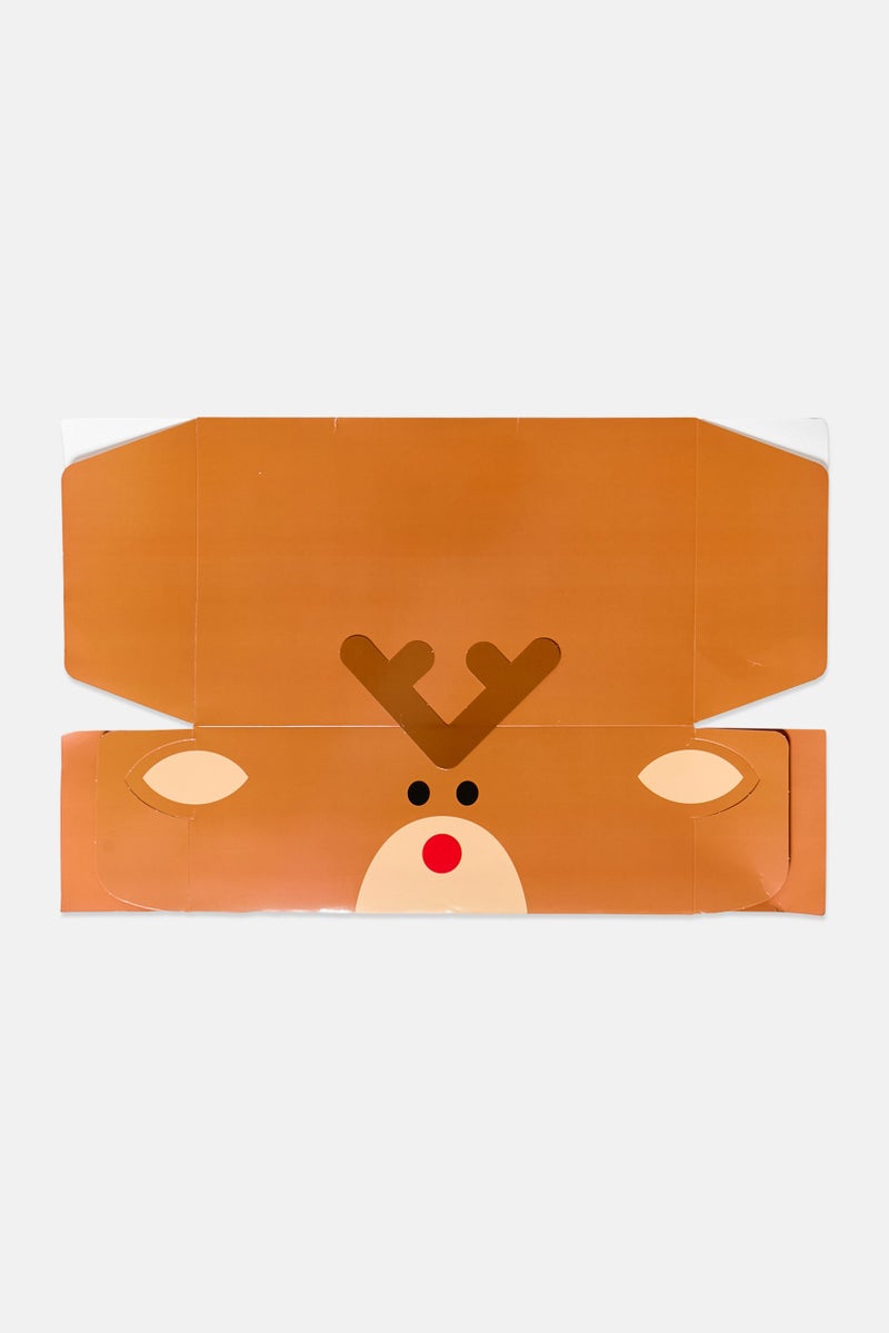 Muy Mucho Reindeer Foldable Box, Brown - Image 1