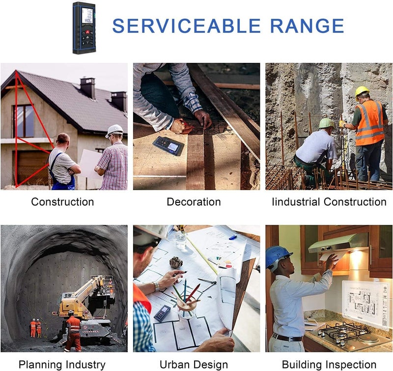 Real Instruments Laser Distance Meter Distance Meter Laser Measurer Waterproof Level 80 Meter LDM Laser Range Finder LDM-80 (LDM-03) - Image 5