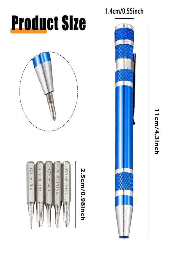 lygchii 4 PCS Pen Screwdriver, 8 In 1 Multitool Pen Screwdriver Mini Screwdriver Set Handy Tool, Magnetic Portable Screwdriver for Repairing Installing Hand Tool - Image 2
