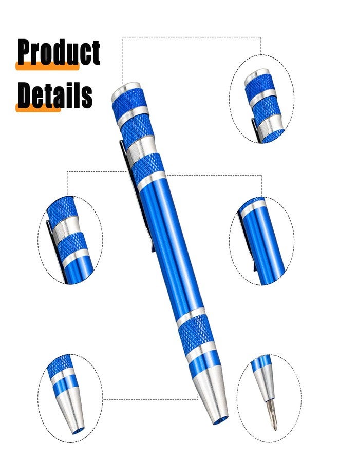 lygchii 4 PCS Pen Screwdriver, 8 In 1 Multitool Pen Screwdriver Mini Screwdriver Set Handy Tool, Magnetic Portable Screwdriver for Repairing Installing Hand Tool - Image 3
