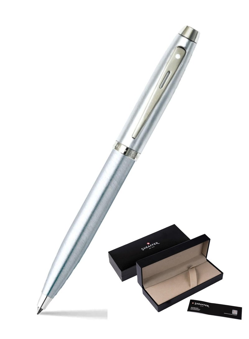 SHEAFFER Ballpoint Pen With Twist Mechanism Matte Brushed Chrome - Image 1