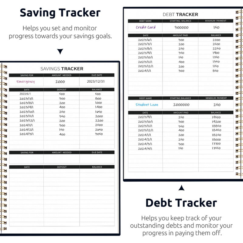 Taja Budget Planner - Monthly Budget Book With Expense Tracker Notebook  Undated Bill Organizer & Finance Planner To Control Your Money  2025-2026 Account Book To Manage Your Finances-Garden Of Whimsy - Image 5