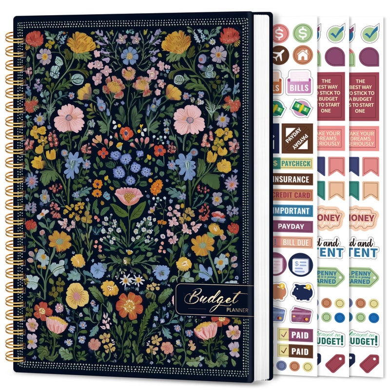 Taja Budget Planner - Monthly Budget Book With Expense Tracker Notebook  Undated Bill Organizer & Finance Planner To Control Your Money  2025-2026 Account Book To Manage Your Finances-Garden Of Whimsy - Image 1