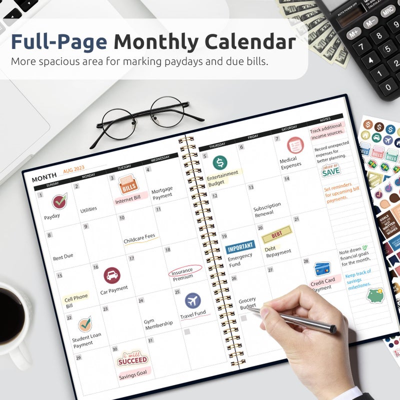 Taja Budget Planner - Monthly Budget Book With Expense Tracker Notebook  Undated Bill Organizer & Finance Planner To Control Your Money  2025-2026 Account Book To Manage Your Finances-Garden Of Whimsy - Image 2