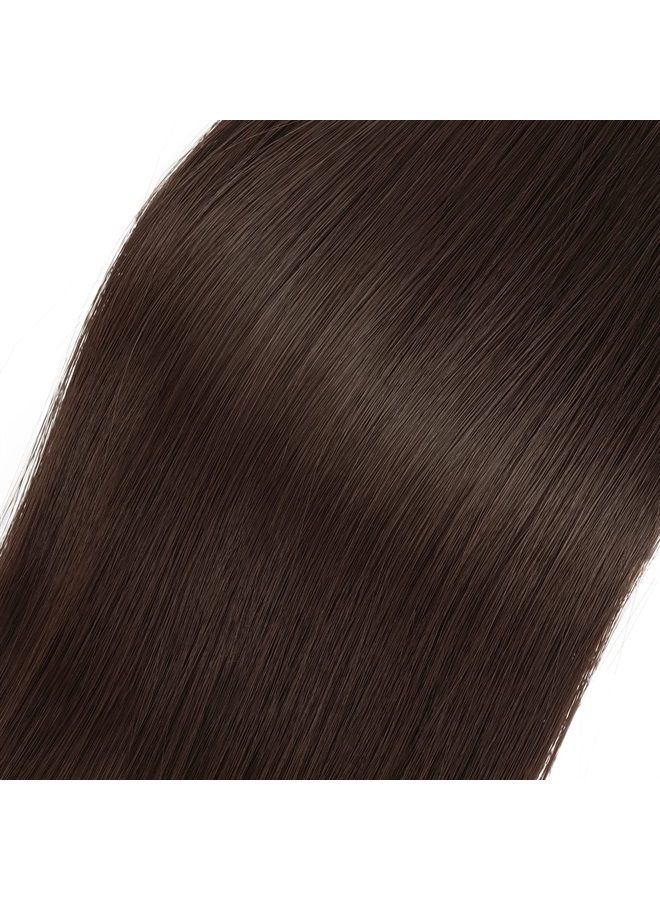 BARSDAR 24 Inch Ponytail Extension Long Straight Wrap Around Clip in Synthetic Fiber Hair for Women-Chocolate Brown - Image 3