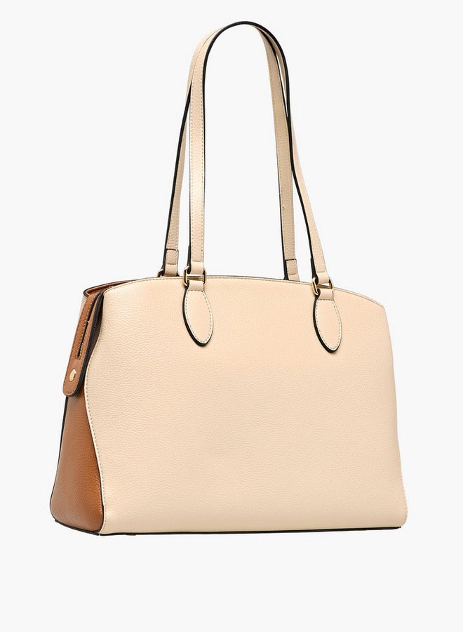 Celeste Solid Tote Bag with Zip Closure - Image 4