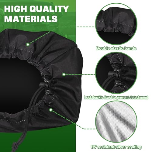 Tiannor Winch CoverHeavy Duty UVResistant Waterproof DustProof Cover for 850017500 Lbs Scalable Electric WinchesFits JeepATVBoatTrailer National FlagBald Eagle - Image 3