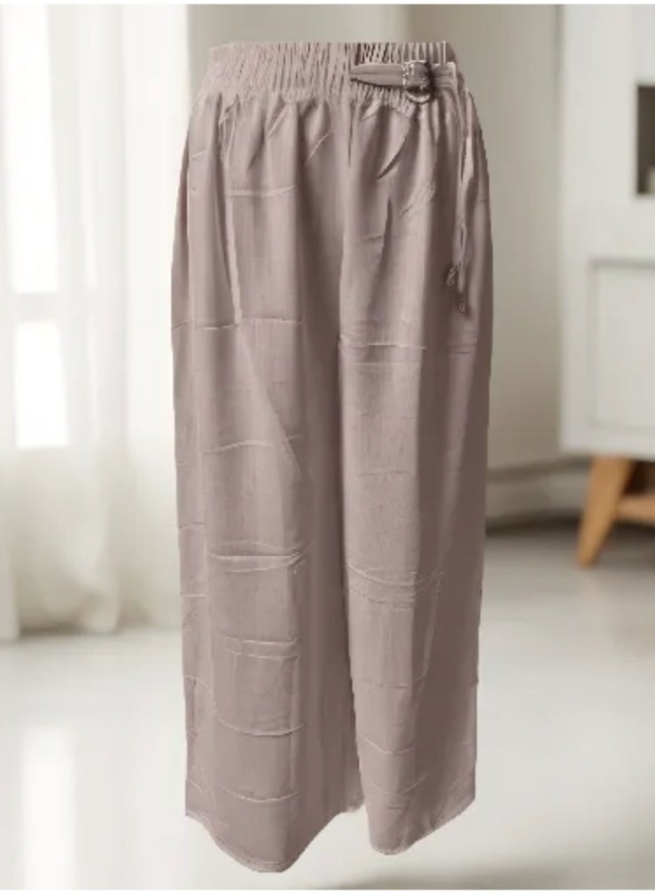 Womens Free Size High Waisted Long Wide Leg Palazzo Trouser - Image 1