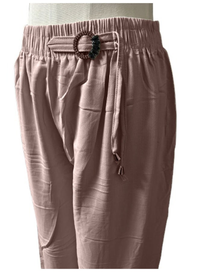 Womens Free Size High Waisted Long Wide Leg Palazzo Trouser - Image 3