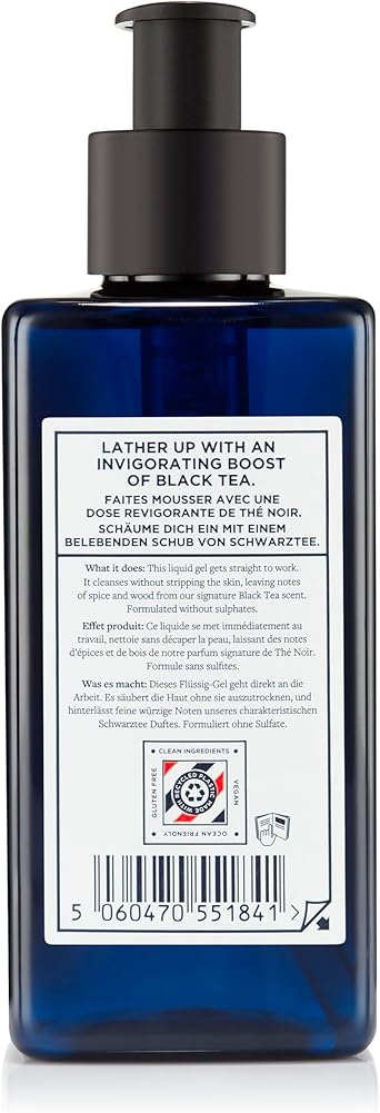 Murdock London Body Wash Gently Foams and Cleans off with Invigorating Black Tea Scent Made in England 250ml - Image 2