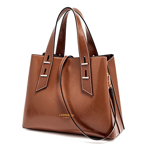 LAORENTOU Women Crossbody Handbags Cow Leather Satchel Handbags for Women Top-handle Shoulder Tote Purses - Image 1