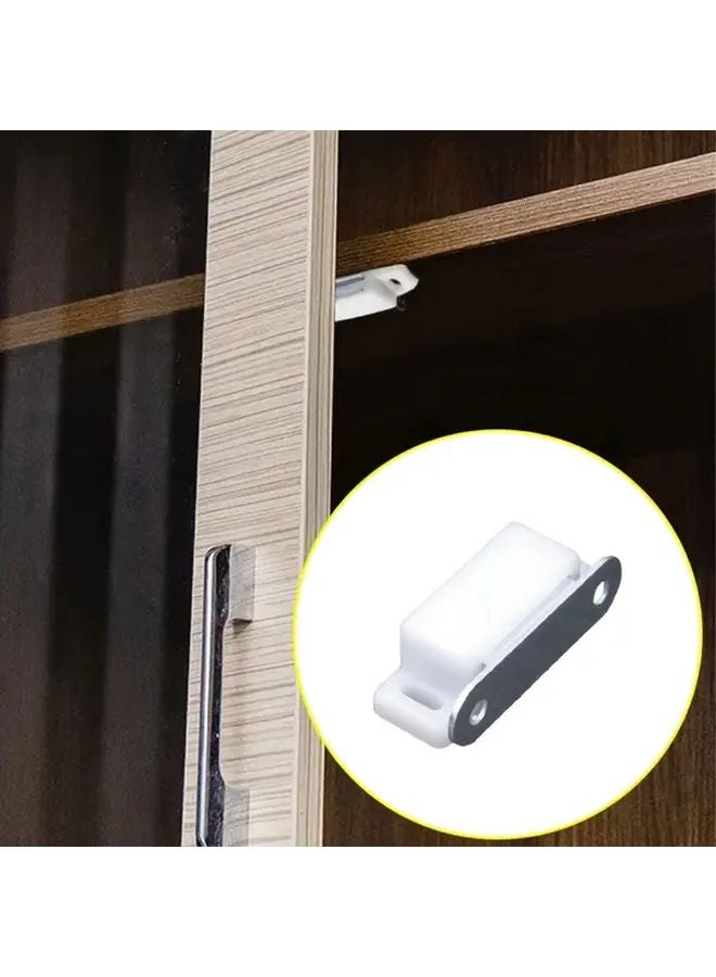 30pcs Magnetic Cabinet Door Locks Easy Install White Plastic Secure Storage Durable - Image 5