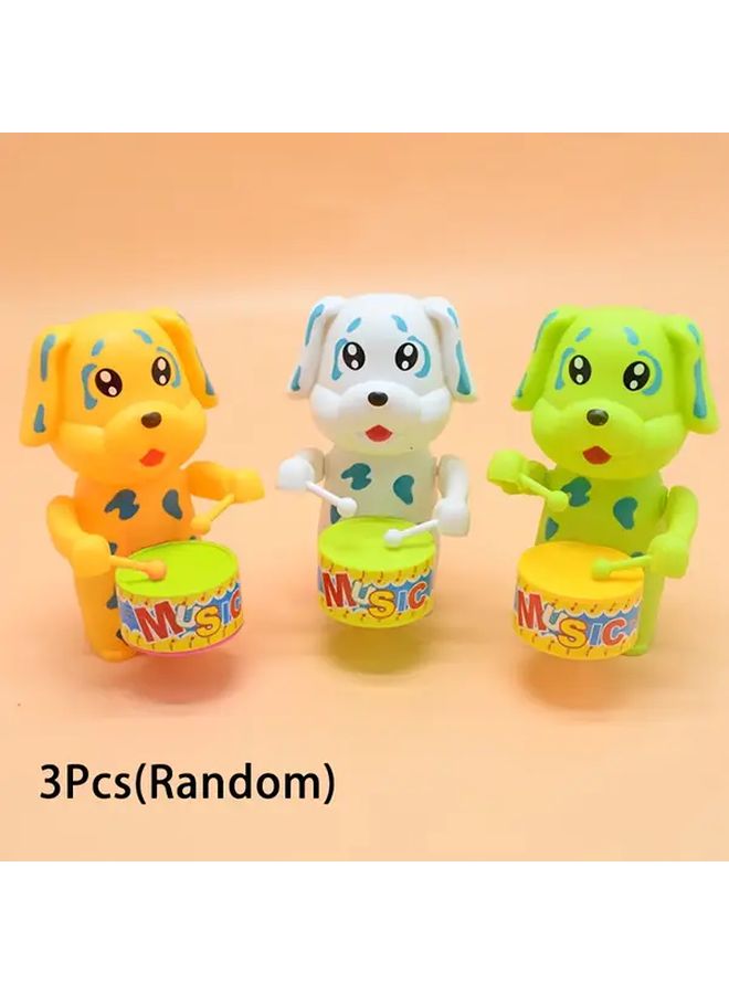 3pcs Cute Animal Drum Toys Self Drumming Spinning Party Classroom Gifts - Image 1