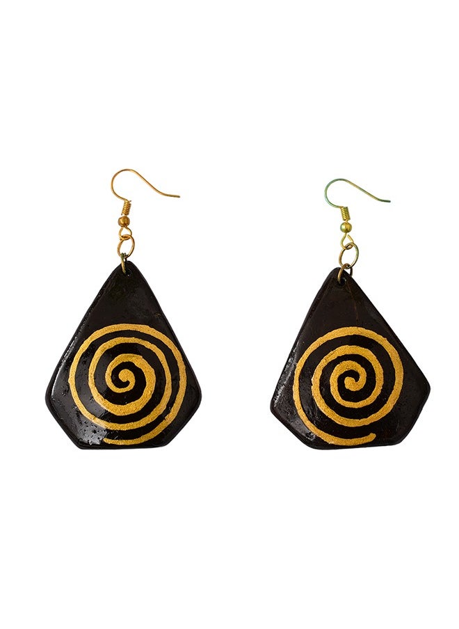 N & H Eco-friendly Handmade Jewellery Coconut Wooden Earrings Lightweight Hoopwire Earrings Bohemian Pendant Dangle Earrings Set  - Image 1