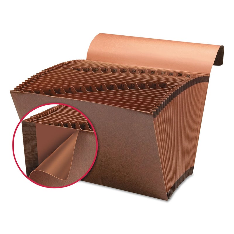 Smead TUFF Expanding File, 31 Pockets, Daily (1-31), Flap and Cord Closure, Legal Size, Redrope (70369) - Image 5