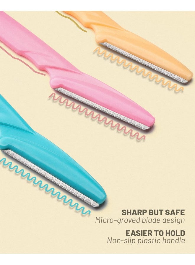 MoHern Eyebrow Razor For Women 12 Pcs Dermaplaning Tool For Face Professional Face Razor For Women Facial Hair Remover - Image 2