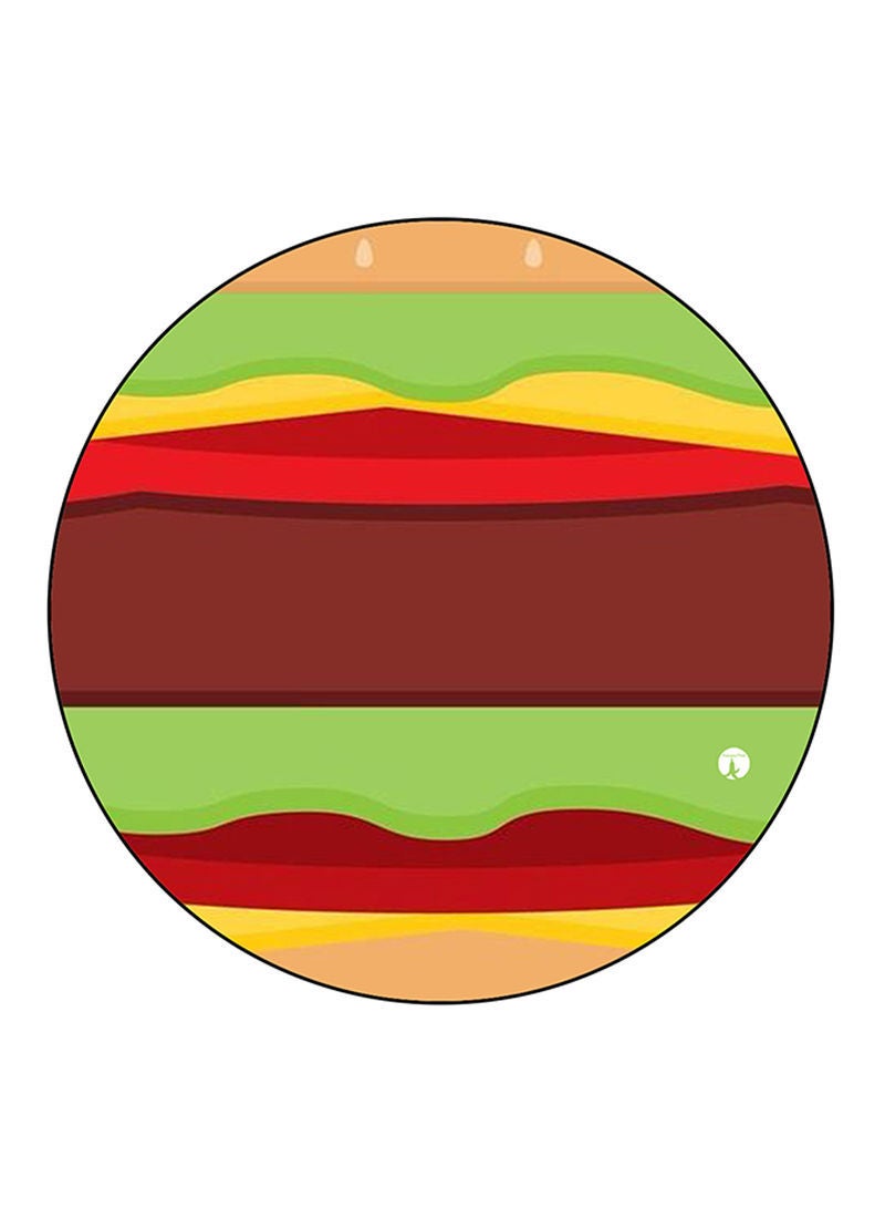 RKN Burger Printed Mouse Pad  Multicolour