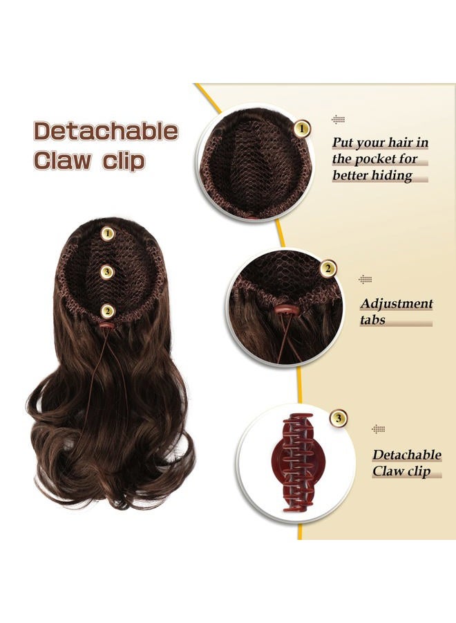 Sofeiyan (33cm (Pack of 1), Light Blonde / Platinum Blonde mix) - 33cm Ponytail Extension Long Curly Ponytail Clip in Claw Hair Extension Natural Looking Synthetic Hairpiece for Women (Light Blonde... - Image 5