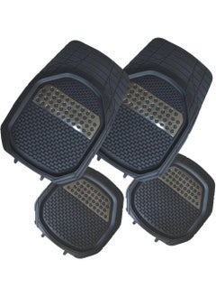 VIO Automotive Floor Mats Black Universal Fit Heavy Duty Rubber Mats All Weather Car Protection For SUVs Trucks Four Piece Set  - Image 2