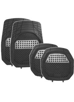 VIO Automotive Floor Mats Black Universal Fit Heavy Duty Rubber Mats All Weather Car Protection For SUVs Trucks Four Piece Set  - Image 3
