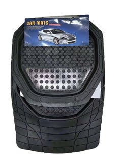 VIO Automotive Floor Mats Black Universal Fit Heavy Duty Rubber Mats All Weather Car Protection For SUVs Trucks Four Piece Set  - Image 5