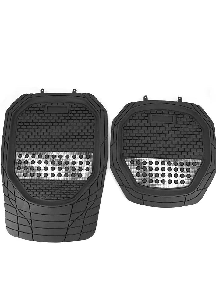 Automotive Floor Mats Black Universal Fit Heavy Duty Rubber Mats All Weather Car Protection For SUVs Trucks Four Piece Set