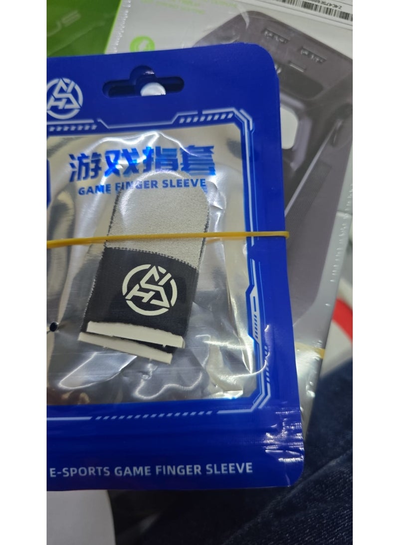 Kastwave Gaming Finger Sleeves with Reflector – Anti-Sweat, High Sensitivity, Breathable Touch Gloves for PUBG, Free Fire & COD Mobile | Silver & Black