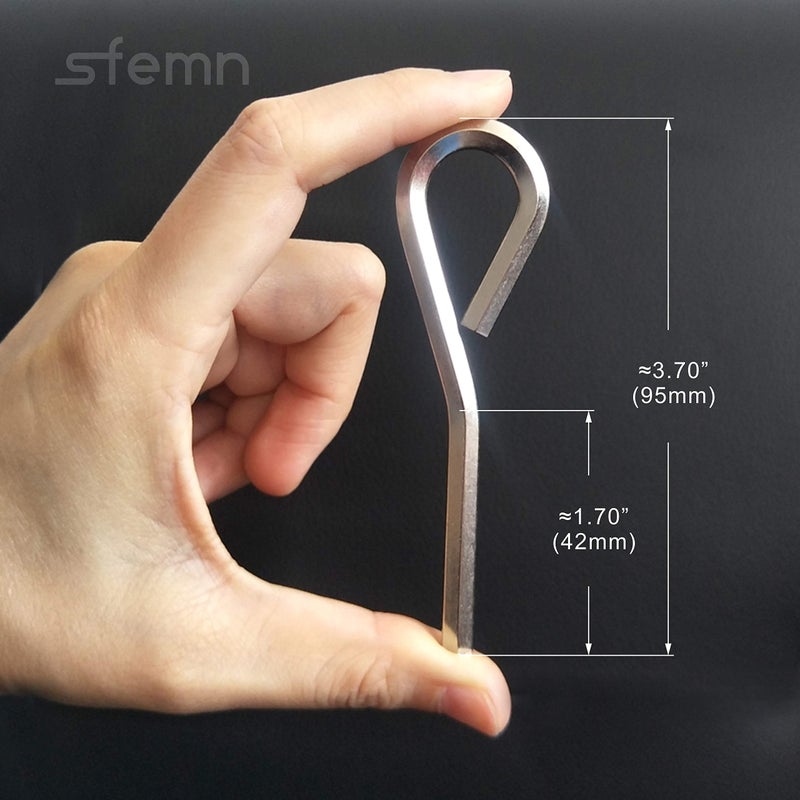 Sfemn 7/32 Hex Key Dogging Key Allen Key With Full Loop Allen Wrench Door Key For Push Bar Panic Exit Devices Crash Bar Gym Door Solid Metal - 5 Packs - Image 2