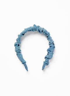 Zippy Zippy Alice Band In Crinkled Denim Fabric For Girls  - Image 1