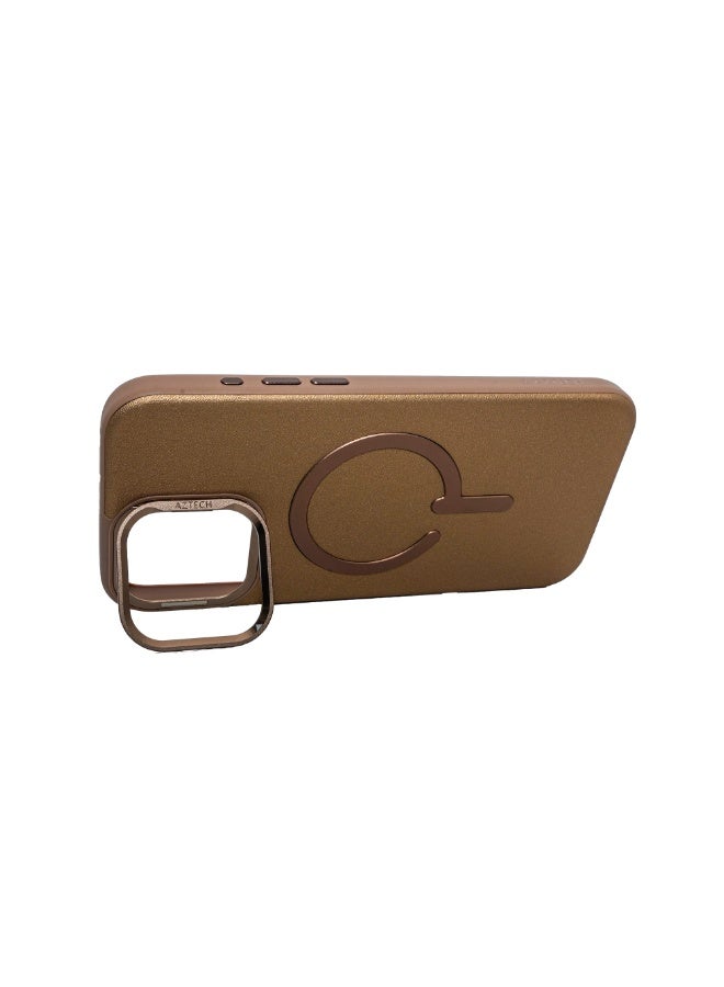 Aztech حافظة جلدية متميزة AZTECH 16 Pro بتصميم تيتانيوم صحراوي - Image 5