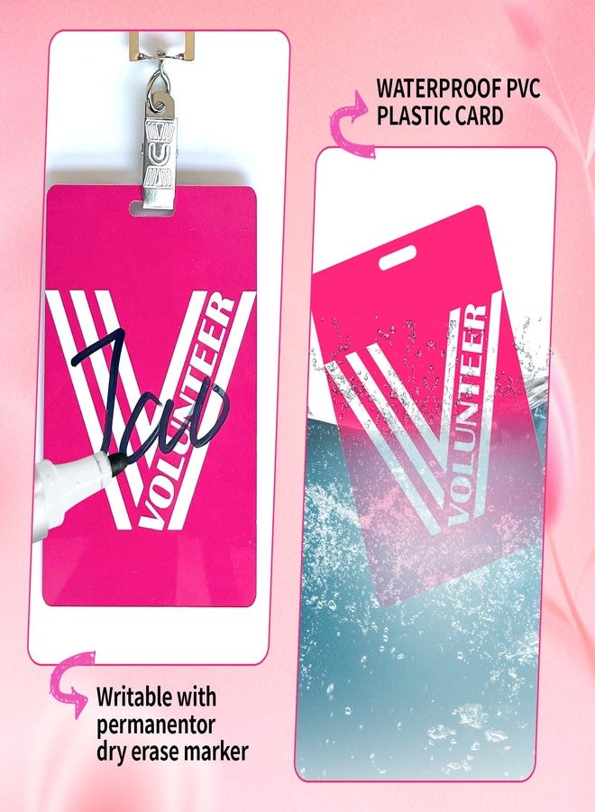 LAIAMER 30 Pack Volunteer Lanyard with PVC Card Pass Volunteer Identification ID Badges Bulk Breakaway Lanyard for Activity Fundraising Church School Events Donation Activities - Image 4