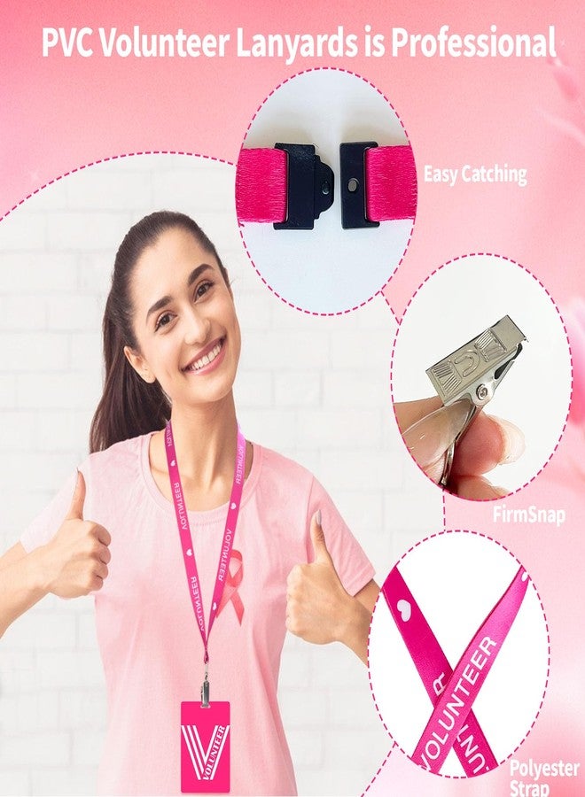 LAIAMER 30 Pack Volunteer Lanyard with PVC Card Pass Volunteer Identification ID Badges Bulk Breakaway Lanyard for Activity Fundraising Church School Events Donation Activities - Image 3