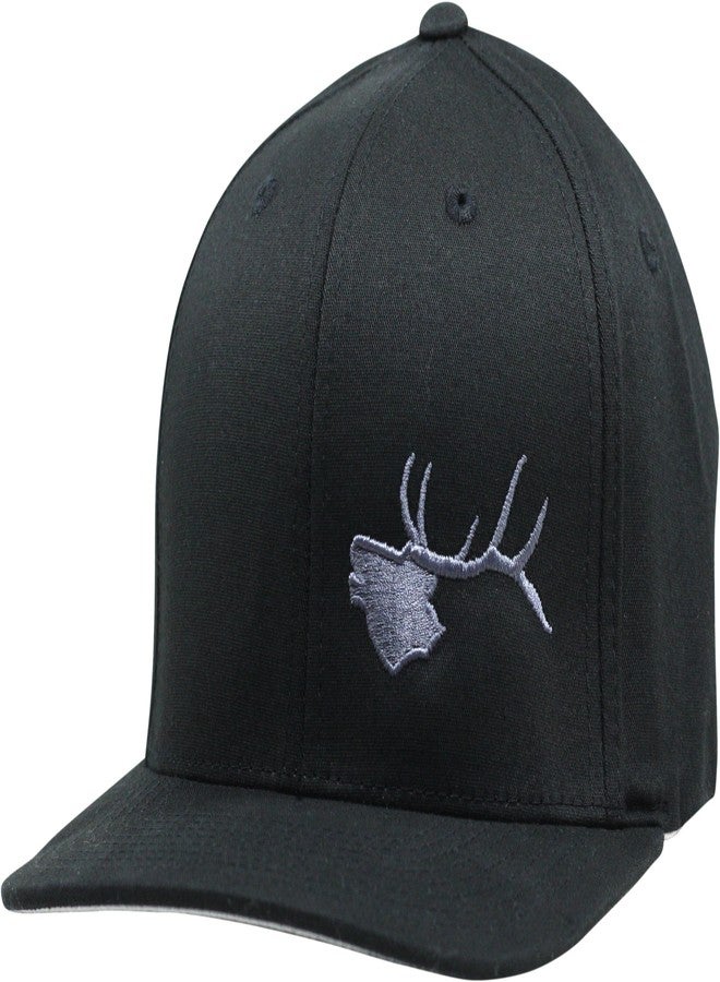 LINDO Flexfit Pro Style Hat - Bugling Elk (Black-LXL) - Image 1