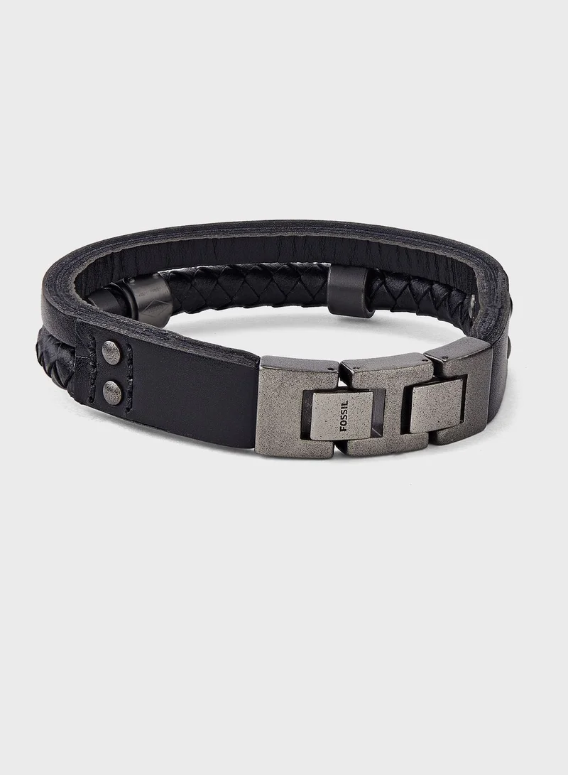 FOSSIL Jof00391793 Leather Multi Strand Bracelet