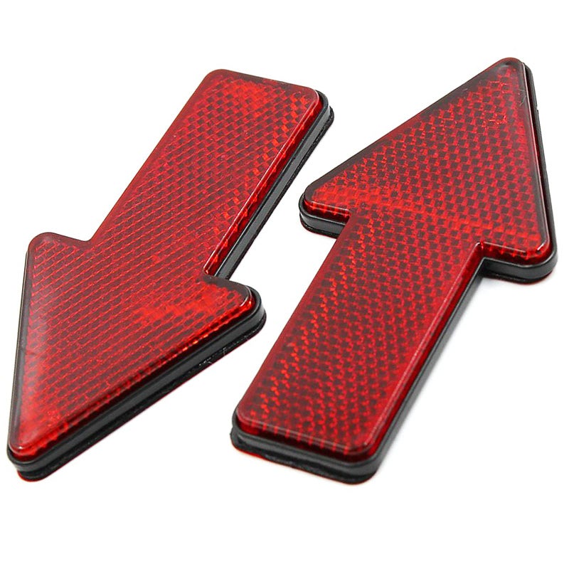 AUTUT 4-Inch Car Reflective Sticker Red Arrow Shape Vehicle Car Reflector Strips, Pack of 4 Pcs - Image 2