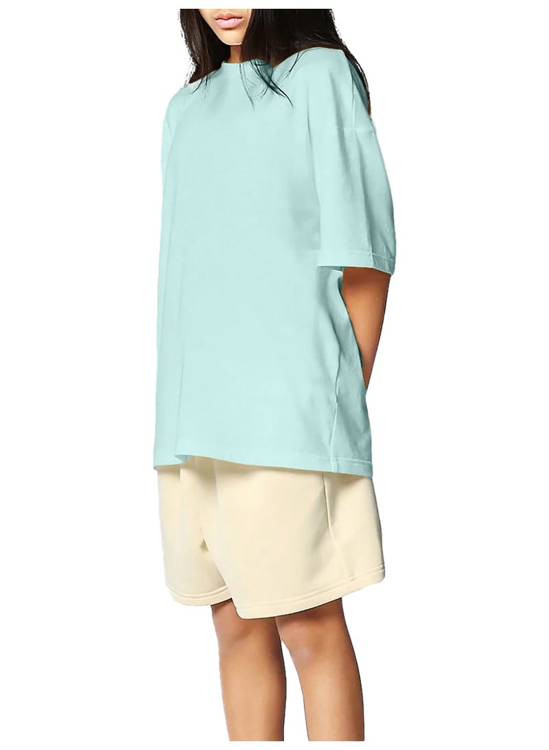 Nileton Oversized T- Shirt for Girls & Teens - Cotton - Drop shoulder Half Sleeves Top For Kids - Loose Top Tees  - Image 2