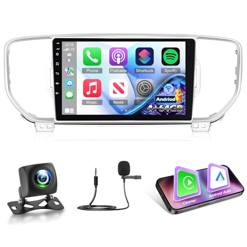 EKAT 4G64G 9 inch Radio for Kia Sportage 2016 2017 2018 Android Touch Screen Sportage Car Stereo Wireless CarplayAndroid Auto32 EQ Audio1280 720 ScreenSWCBluetooth - Image 1