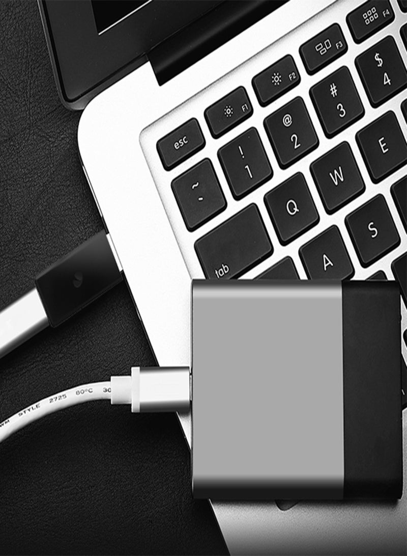 USB 3.0 Male to USB 3.1 Type C Female Data Converter USB 3.0 to USB-C Female Adapter Port for Laptop Phone Black - Image 2