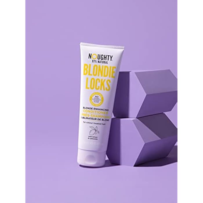 Noughty Blondie Locks Blonde Enhancing Conditioner, Vegan 97% Natural, Sulfate-Free Silicone-Free Paraben-Free Blonde Lightening Conditioner, 250 ml / 8.4 fl oz - Image 3