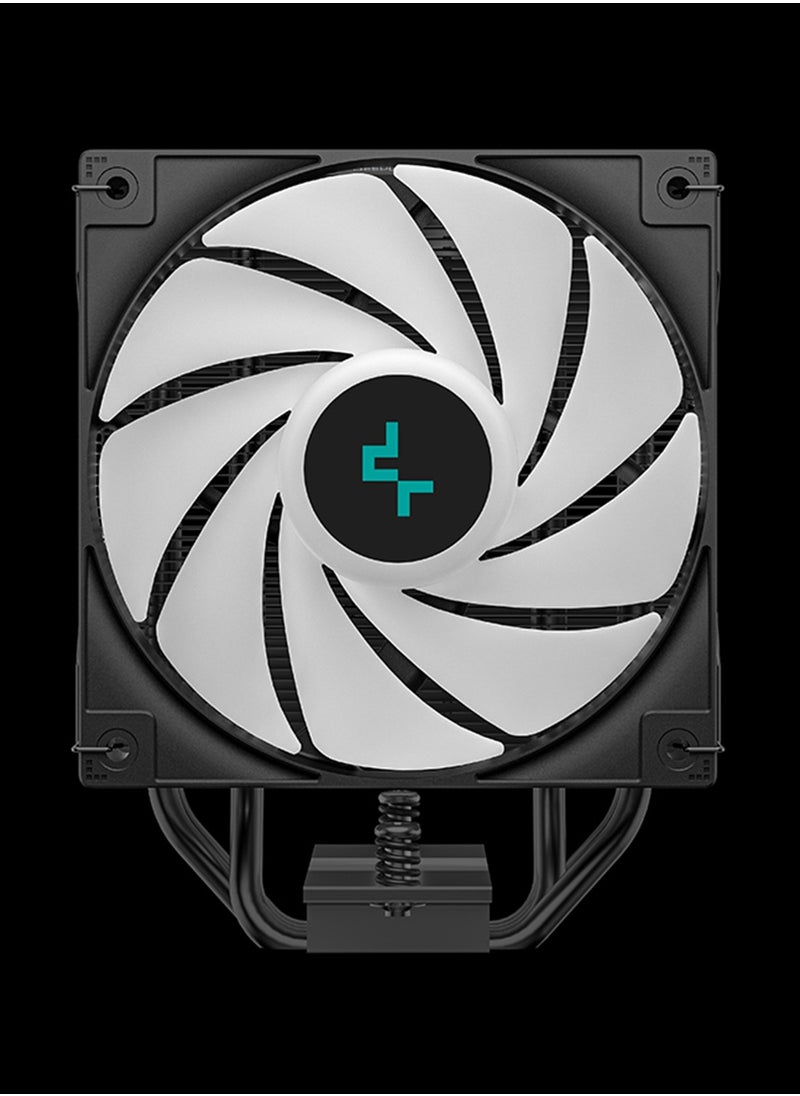 DEEPCOOL AG400 DIGITAL BK ARGB Air Cooler - 120mm Fan, 4 Heatpipes, 500-2100 RPM, 75.89 CFM, 31.6 dB(A), Addressable RGB, Hydro Bearing, 636g, 125×92×152.7 mm, 4-pin PWM, 12V/5V, USB 2.0/3-pin Connector | R-AG400-BKADMN-G-1  - Image 5