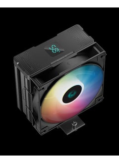DEEPCOOL AG400 DIGITAL BK ARGB Air Cooler - 120mm Fan, 4 Heatpipes, 500-2100 RPM, 75.89 CFM, 31.6 dB(A), Addressable RGB, Hydro Bearing, 636g, 125×92×152.7 mm, 4-pin PWM, 12V/5V, USB 2.0/3-pin Connector | R-AG400-BKADMN-G-1  - Image 4