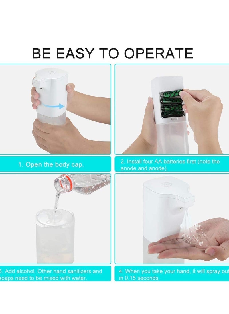 Generic - Automatic Hand Sanitizer Dispenser, 350ml Touchless Liquid Bottles Soap Dispenser Waterproof for Kitchen Bathroom Home Restaurant Hotel - Image 1