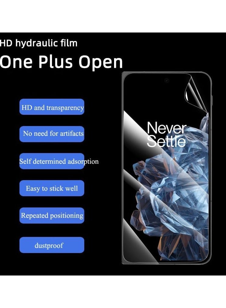 Oneplus Open/OPPO Find N3 Flexible TPU Screen Protector, 2 Pack Front with 2 Pack Inside, Fingerprint Unlock, Case Friendly, Bubble Free, Anti-Scratch, HD Clear  - Image 2