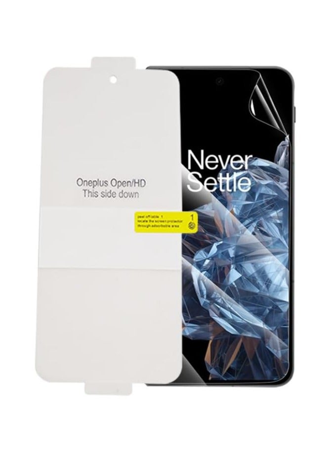 Oneplus Open/OPPO Find N3 Flexible TPU Screen Protector, 2 Pack Front with 2 Pack Inside, Fingerprint Unlock, Case Friendly, Bubble Free, Anti-Scratch, HD Clear  - Image 4